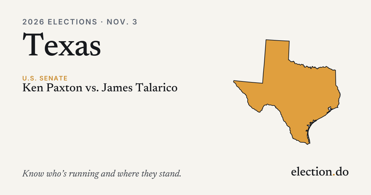 Texas 2026 elections: compare the candidates · election.do